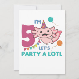 5e verjaardag Axolotl 5 jaar oude, zoete Axolotls Kaart