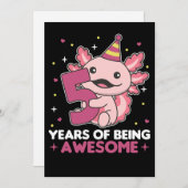 5e verjaardag Axolotl 5 jaar oude, zoete Axolotls Kaart (Voorkant / Achterkant)