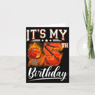 5e verjaardag basketbal thema 5 jaar verjaardag kaart