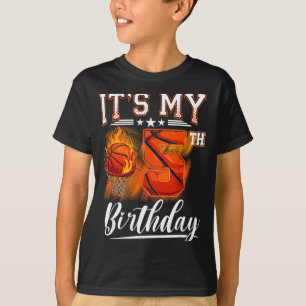 5e verjaardag basketbal thema 5 jaar verjaardag t-shirt