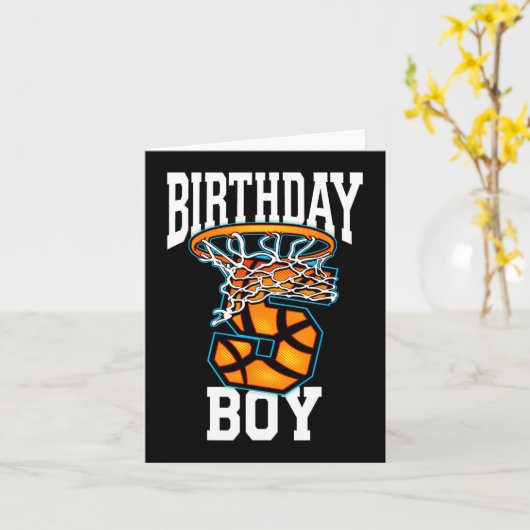 5e verjaardag Basketball 5 jaar oude Kinder cadeau Kaart (Gele Bloem)