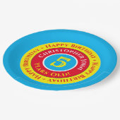 5e verjaardag Bord papier (Gekanteld)