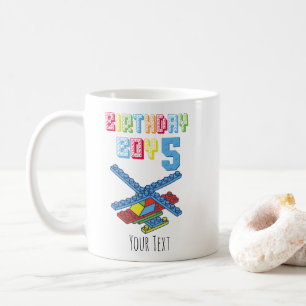 5e Verjaardag Bouwblok Gepersonaliseerde Verjaarda Koffiemok