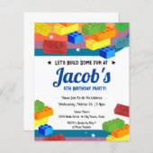 5e verjaardag bouwstenen leuke jongen (Voorkant / Achterkant)