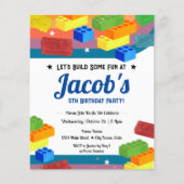 5e verjaardag bouwstenen leuke jongen (Voorkant)