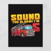 5e verjaardag brandweerman | Leuke ontwerp Flyer (Achterkant)