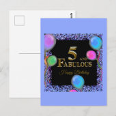 5e verjaardag  briefkaart (Voorkant / Achterkant)