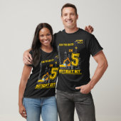 5e Verjaardag Bulldozer Bouwfeest 5 Jaar T-shirt (Unisex)