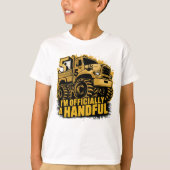 5e Verjaardag cadeau Jongens Meisjes handvol Monst T-shirt (Voorkant)