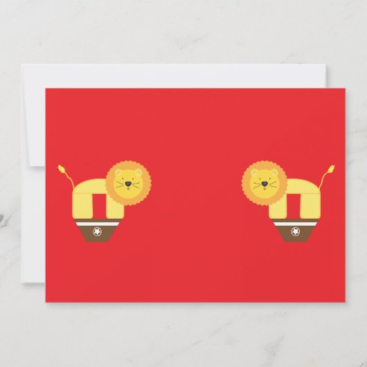 5e verjaardag Circus Uitnodiging (Achterkant)