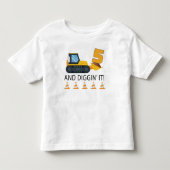 5e verjaardag constructie T-shirt – Gele dumper  (Voorkant)