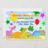 5e verjaardag Cool Dinosaur DJ Party Kaart (Achterkant)