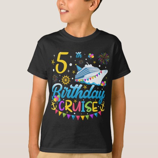5e verjaardag Cruise B-Day Party Boy T-shirt (Voorkant)