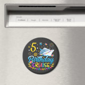 5e verjaardag Cruise B-Day Party Circle Magneet (Insitu (Vaatwasser))