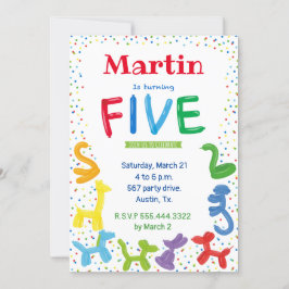 5e verjaardag dierballonvaarding kaart