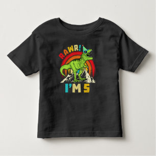 5e verjaardag Dinosaur T Rex Rawr Ik ben 5 voor jo Kinder Shirts