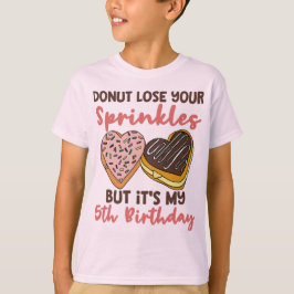 5e Verjaardag Donut Thema Grappige Spreuk T-shirt