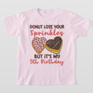 5e Verjaardag Donut Thema Grappige Spreuk T-shirt