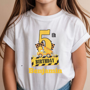 5e verjaardag Dump Druck bouw thema Feestje  T-shirt