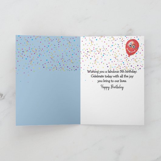 5e verjaardag Eend danst in een plas regenwater Kaart (Binnen)