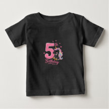 5e verjaardag eenhoorn peuter T-shirt