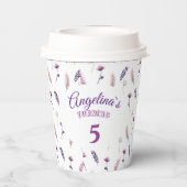 5e Verjaardag feest papieren beker. Papieren Bekers (Achterkant)