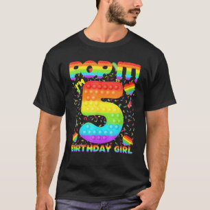 5e verjaardag Fidget Speelgoed Pop Birthday Girl 5 T-shirt