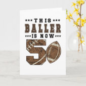 5e verjaardag Football 5 jaar oude jongen Kaart (Gele Bloem)