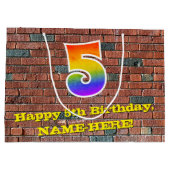 5e verjaardag: Fun, door graffiti geïnspireerde re Groot Cadeauzakje (Achterkant)