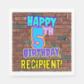 5e verjaardag ~ Fun, door Urban Graffiti geïnspire Servet (Voorkant)