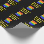 5e verjaardag: Fun, kleurrijke regenboog geïnspire Cadeaupapier (Hoek)