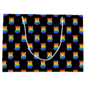 5e verjaardag: Fun Rainbow Event Number 5 Pattern Groot Cadeauzakje (Achterkant)