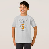 5e verjaardag Gepersonaliseerd T shirt (Voorkant volledig)