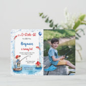 5e verjaardag Gevist foto Kaart (Staand voorkant)