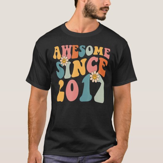 5e verjaardag Geweldige sinds 2017 5 jaar oude jon T-shirt (Voorkant)