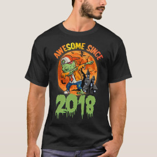 5e Verjaardag Halloween Dabbing Zombie Geweldige S T-shirt