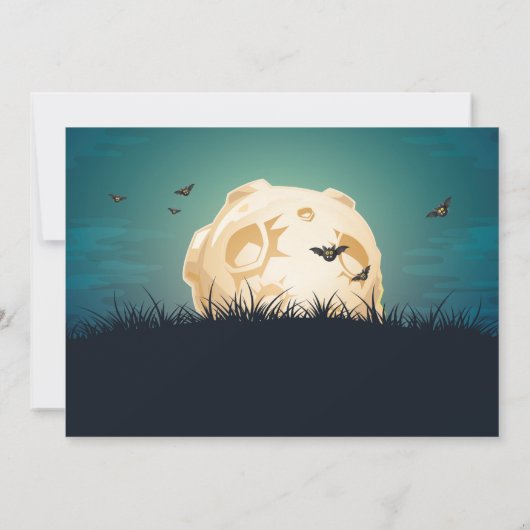 5e verjaardag Halloween Party Kaart (Achterkant)