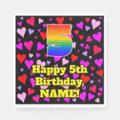 5e verjaardag: Het liefhebbende Kunstpatroon van d Servet (Voorkant)