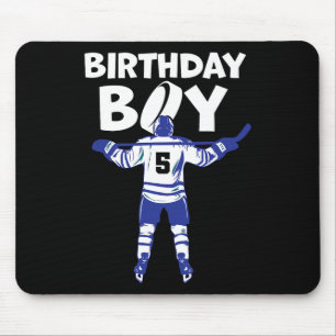 5e verjaardag ijshockey jongen 5 jaar oud hockey s muismat