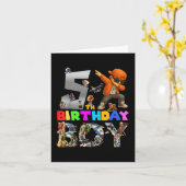 5e Verjaardag Jongen Italiaanse Brainrot Voor Kind Kaart (Gele Bloem)