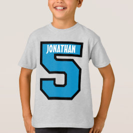 5e verjaardag Jongen Sportnummer 5 jaar A02A T-shirt
