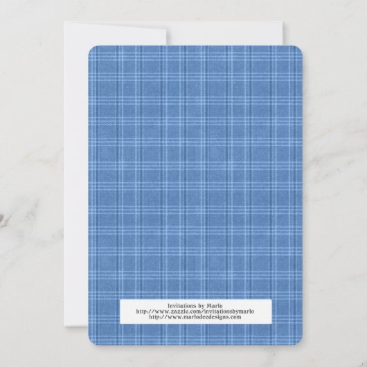 5e Verjaardag Jongen Uitnodigingen Teddy Bear Trai (Achterkant)