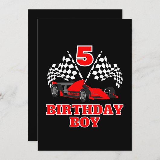 5e verjaardag kaart (Voorkant / Achterkant)