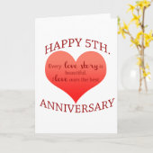 5e verjaardag kaart (Gele Bloem)