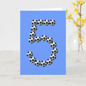 5e verjaardag Kaart voetballeeftijd (Gele Bloem)