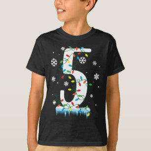 5e verjaardag kerst sneeuwvlok 5 jaar oude Kinder T-shirt