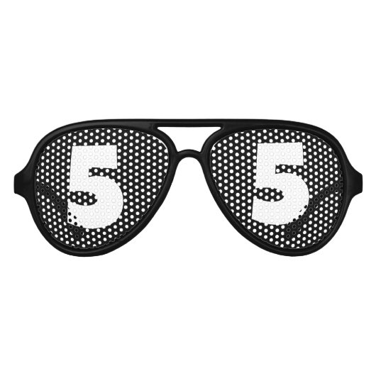 5E VERJAARDAG leeftijd 5 PARTY kinder ZONNEBRIL (Voorkant)