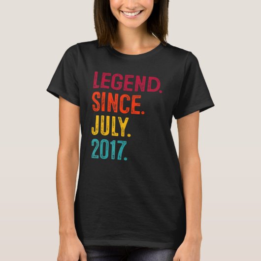 5e verjaardag legende sinds juli 2017 5 jaar oud b t-shirt (Voorkant)