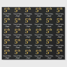 5e verjaardag: luxe luxueuze Faux Gold-look #