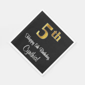 5e verjaardag ~ Luxurieuze Faux Gold-look # Servet (Hoek)